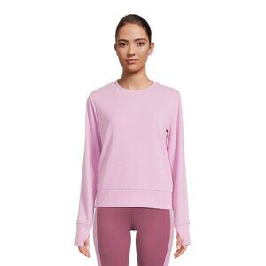 Avia Women's Textured Tee with Long Sleeves, Misty Mauve, Sizes XL-3X, NWT